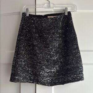 Sparkly High Waisted Mini Skirt- Anthropologie